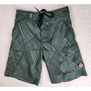 Mens Ocean Earth Swimming Shorts/Trunks Green‎ Size Small Board Shorts